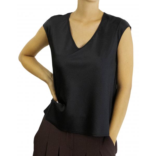 Top monocolour con scollo a U Imperial